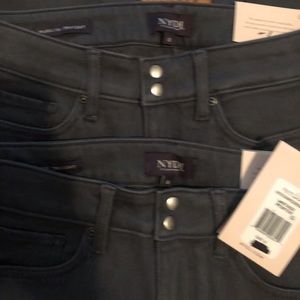 2 pair size 2 pewter NYDJ NWT
